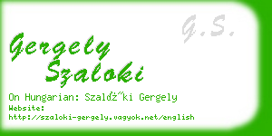 gergely szaloki business card